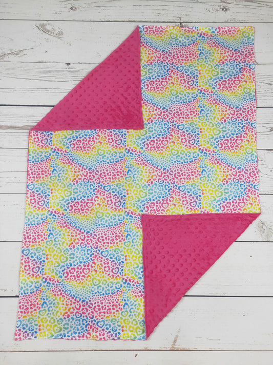 Multi Color Cheetah Blanket