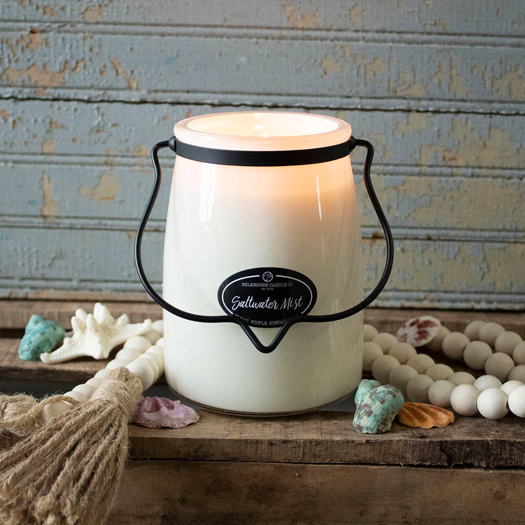 22 oz Butter Jar Candle: Saltwater Mist