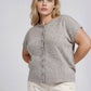 PLUS RAW EDGE SLEEVELESS LIGHTWEIGHT CARDIGAN