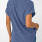 Ribbed Knit V-Neck Top – Relaxed Fit Casual Summer Tee