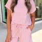 Texture Stripe Knit 2pcs Shorts Set | S-XL