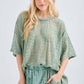 Mineral Washed Lace Top