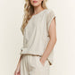 Mineral Washed Lace Trim Shorts