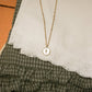 Haven White Coin Cross Necklace – Tarnish-Free 18" Dainty
